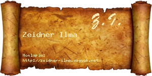 Zeidner Ilma névjegykártya